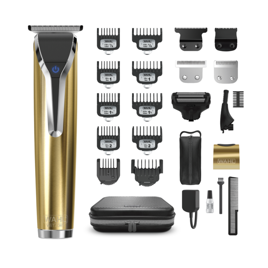 Wahl Waterproof Lithium-Ion 18K Stainless Steel Grooming Kit and Case - Gold