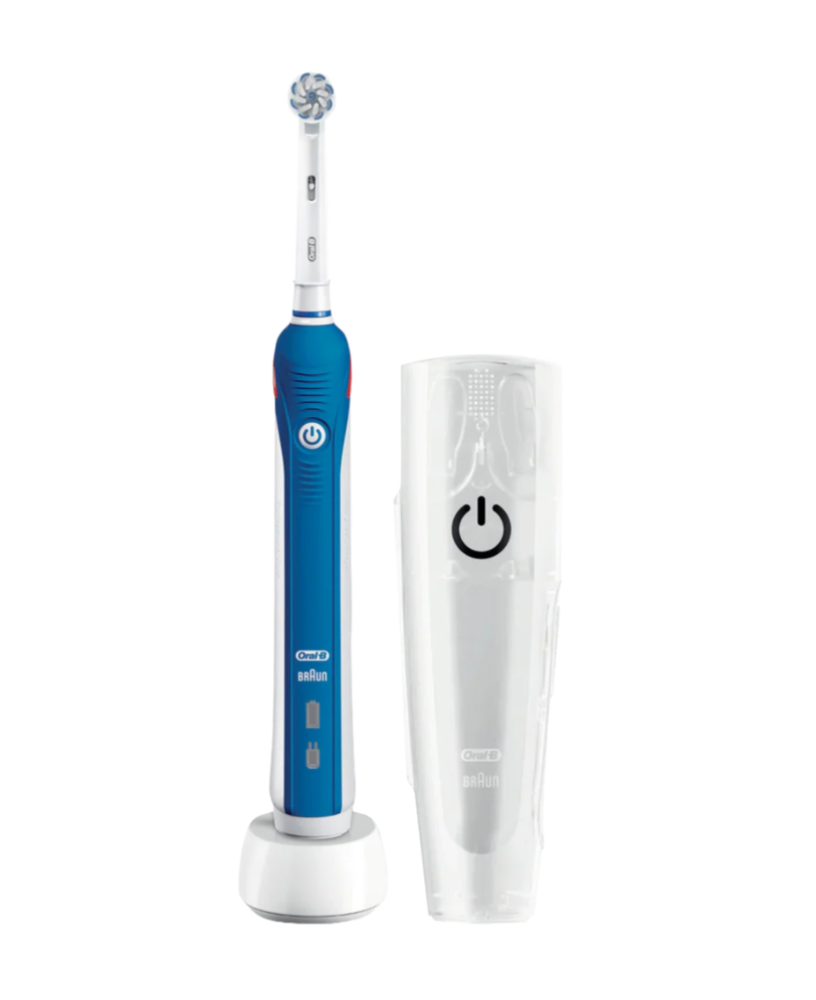 Oral-B Pro 1500 Gentle Clean Electric Toothbrush - Blue with Travel Case