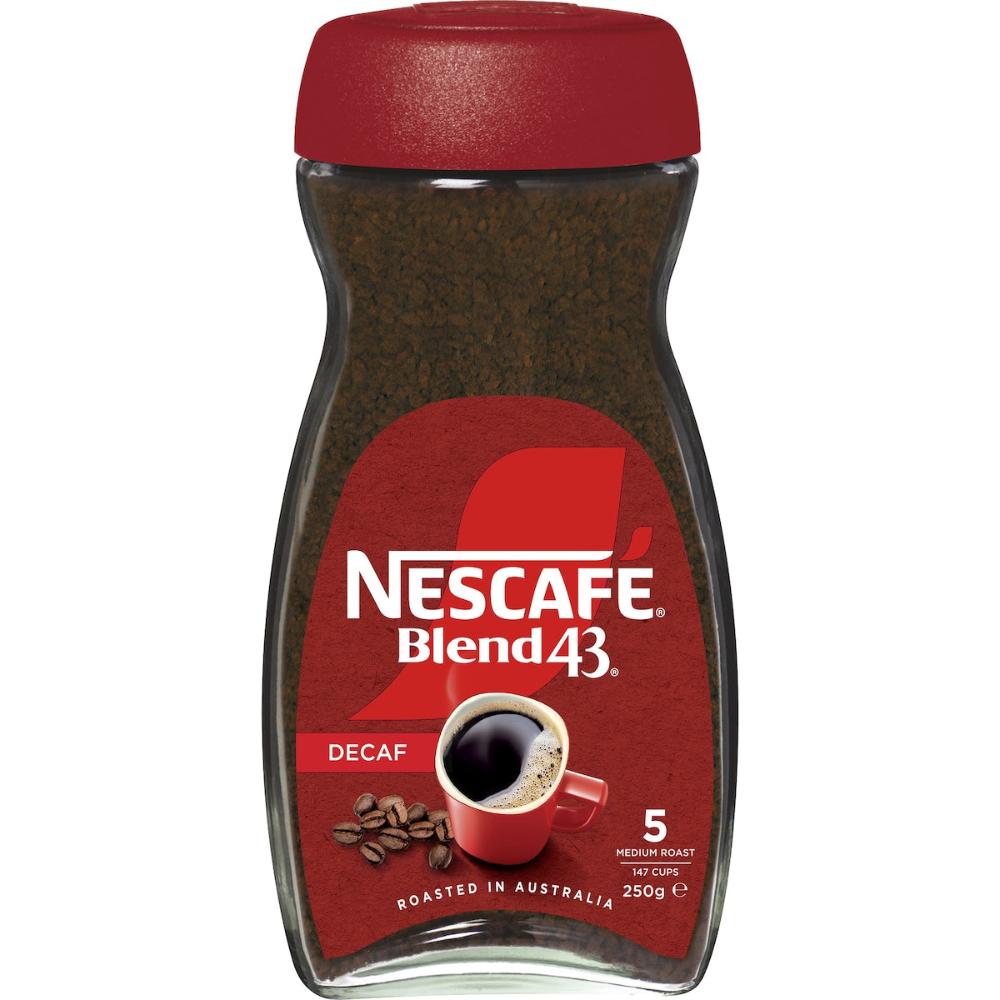 3 x Nescafe Blend 43 Decaffeinated Instant Coffee 250g