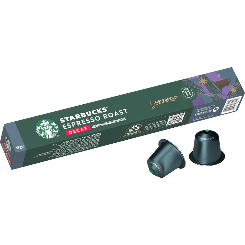 Starbucks By Nespresso Decaf Espresso Roast Coffee Pods Capsules 100 Pack