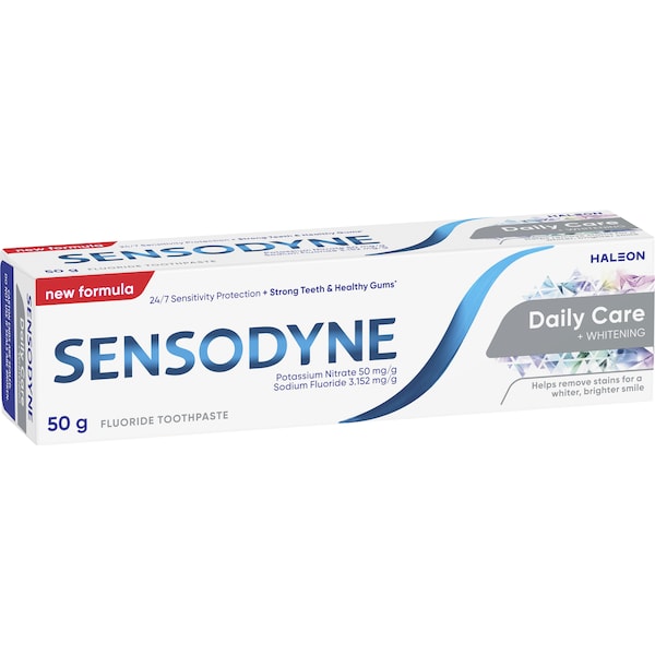3 x Sensodyne Daily Care & Whitening Toothpaste For Sensitive Teeth 50g