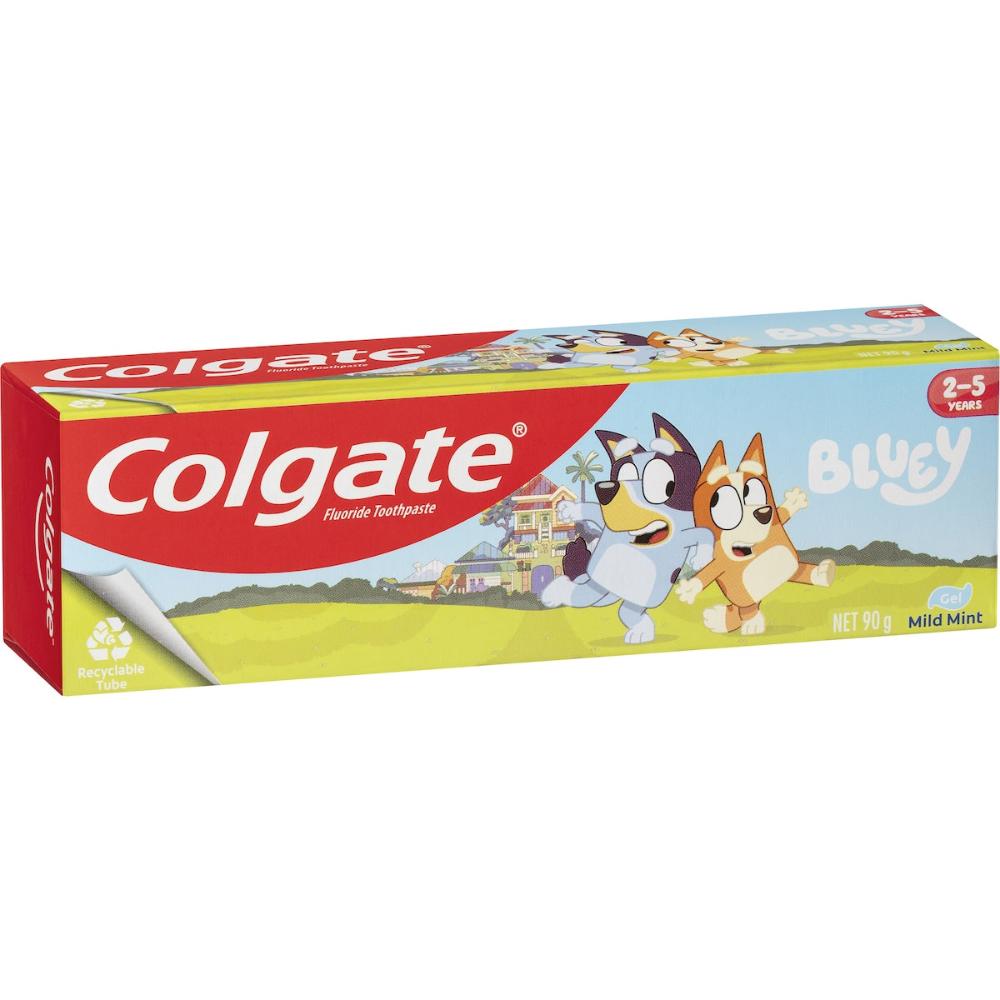 5 x Colgate Kids Toothpaste Junior Bluey 2-5 Years 90g