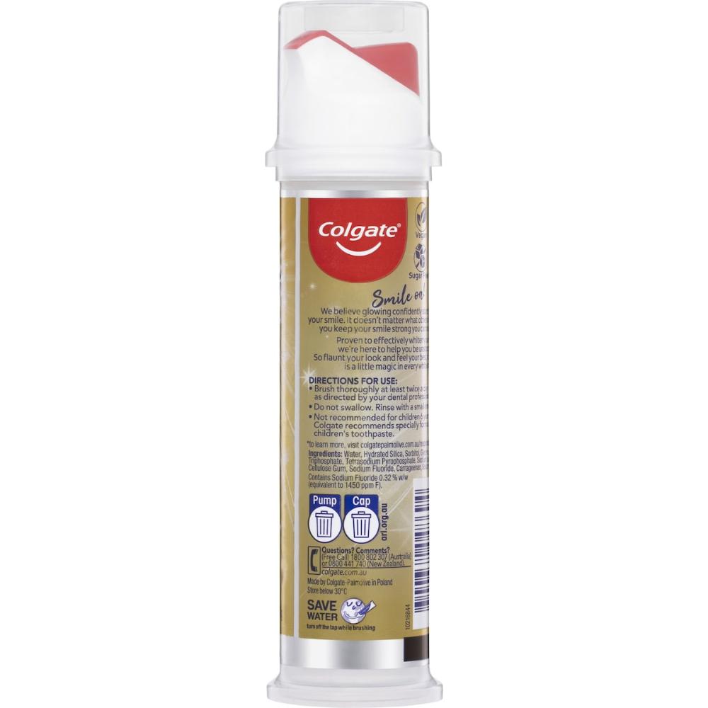 5 x Colgate Whitening Toothpaste Advanced Whitening Tartar Pump 130g