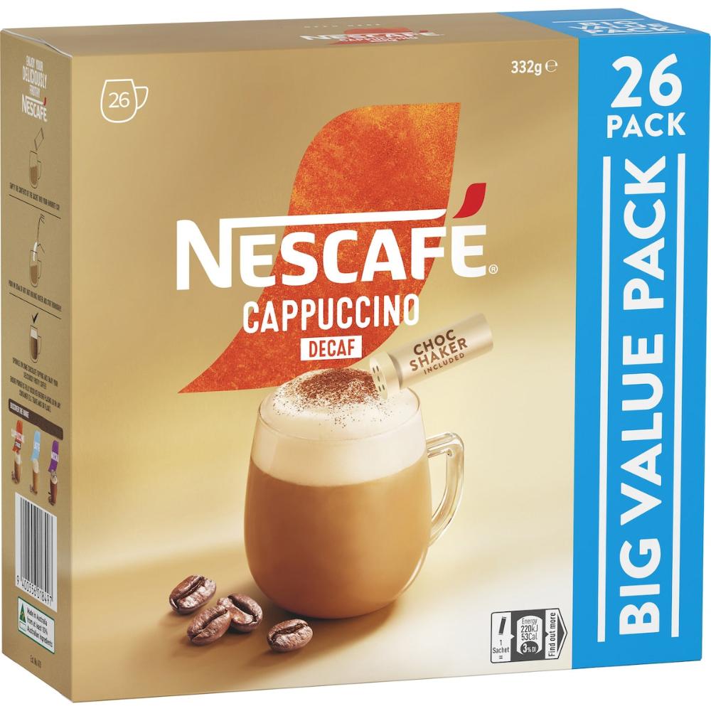 Nescafe Decaf Capuccino Sachets Big Value 130 Pack