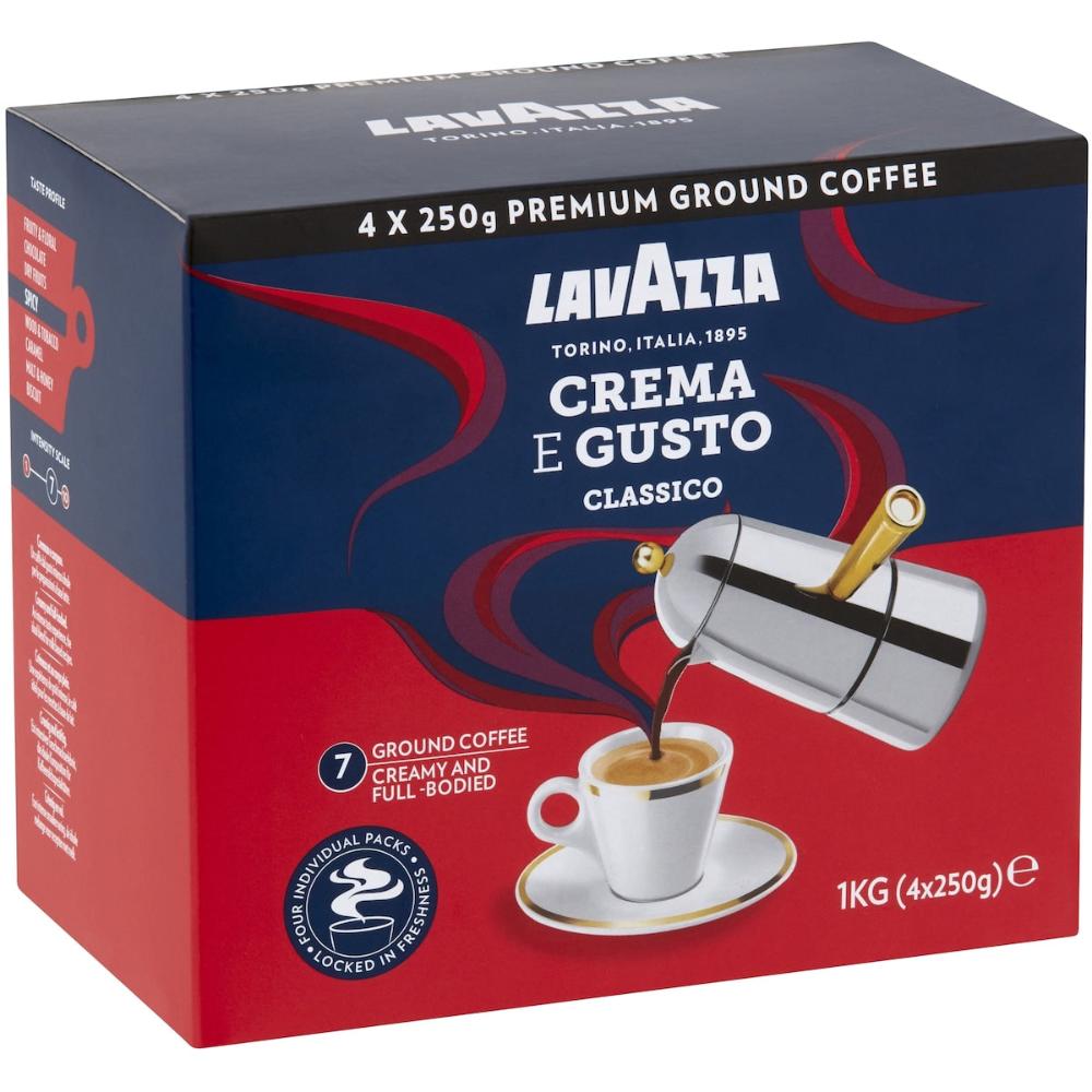 2x Lavazza Crema E Gusto Ground Coffee 1kg (2kg Total)