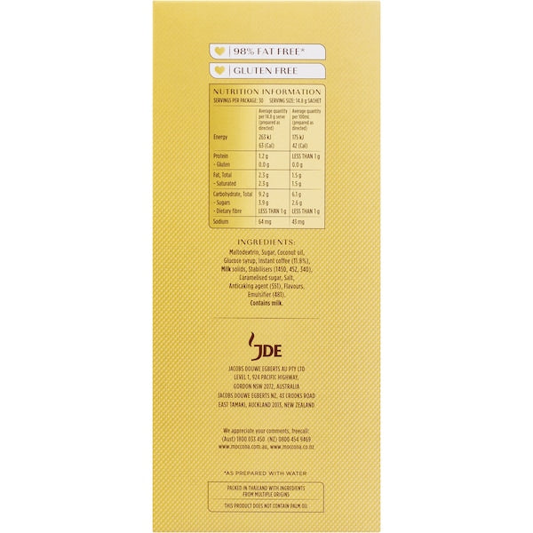 Moccona Coffee Sachets Latte 90 Pack