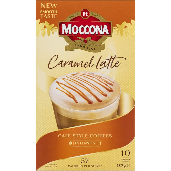 Moccona Coffee Sachets Caramel Latte 50 Pack