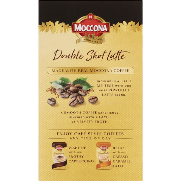 Moccona Double Shot Latte Coffee Sachets 100 Pack