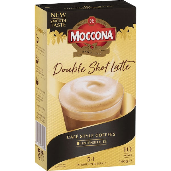 Moccona Double Shot Latte Coffee Sachets 100 Pack