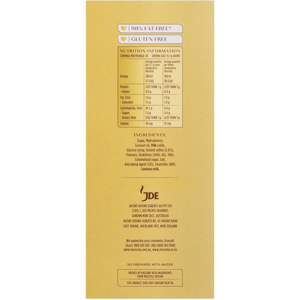 Moccona Caramel Latte Coffee Sachets 30 Pack
