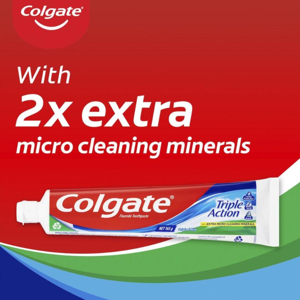 5 x Colgate Toothpaste Triple Action Micro Cleaning 165g