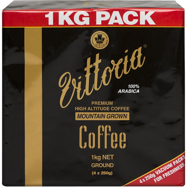 2 x Vittoria Mountain Grown Ground Coffee 1kg