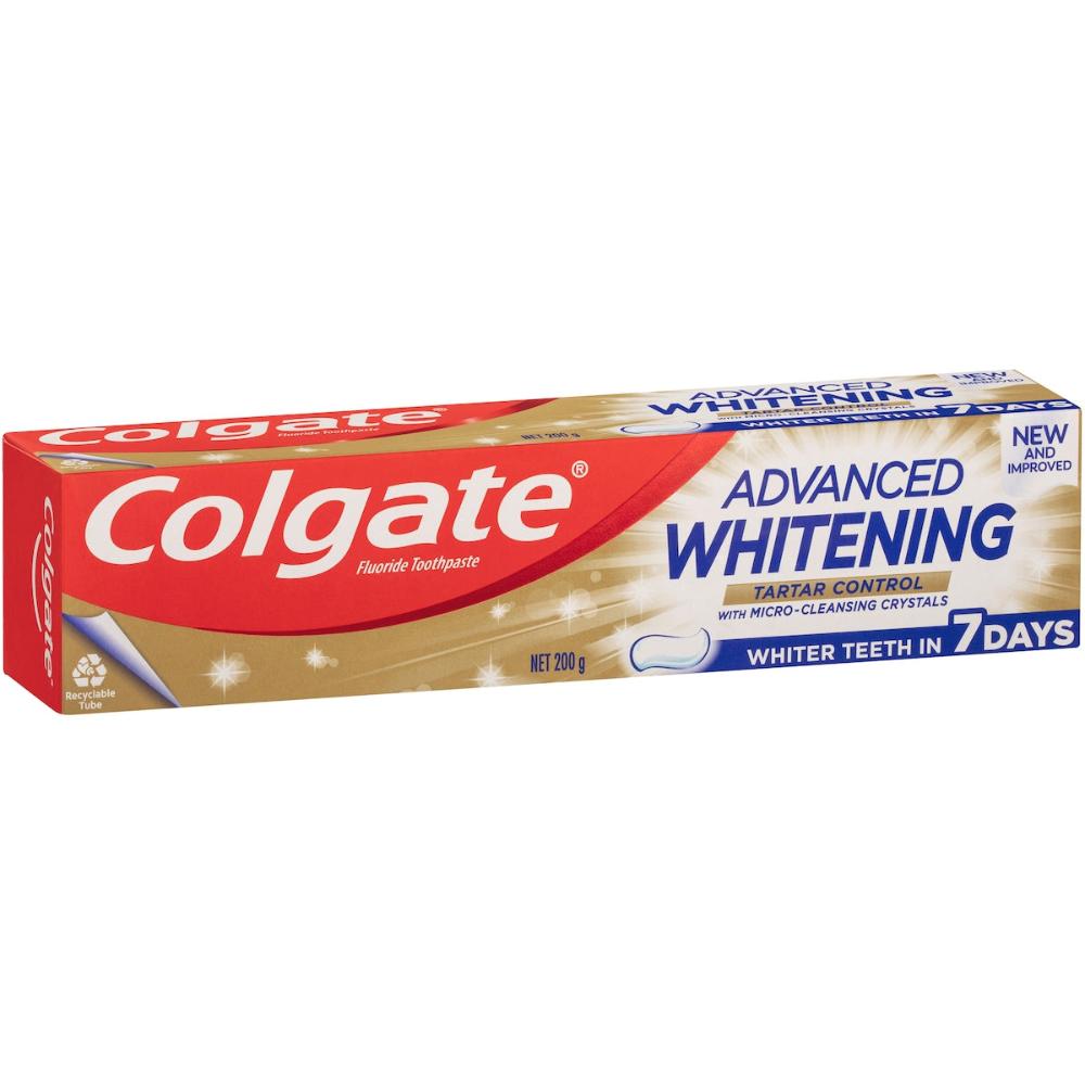 5 x Colgate Whitening Toothpaste Advanced Whiten Tartar Control 200g