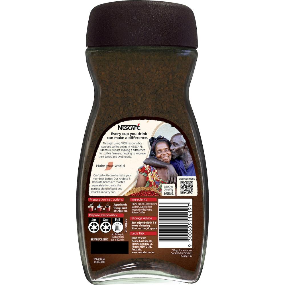 3 x Nescafe Blend 43 Instant Coffee 300g