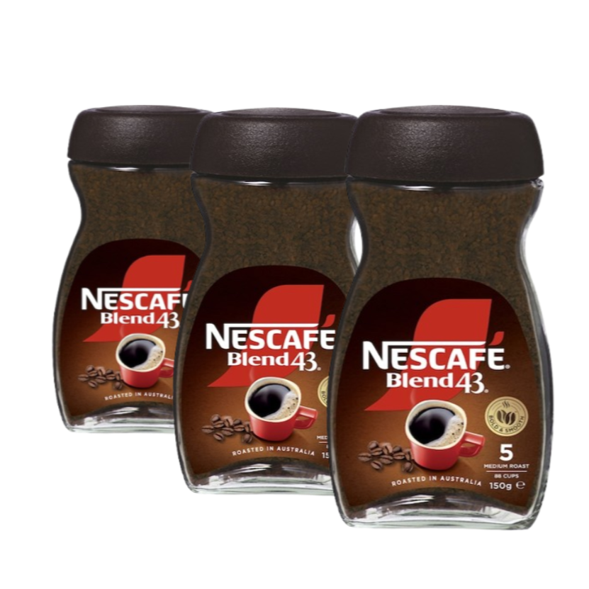 3 x Nescafe Blend 43 Instant Coffee 150g