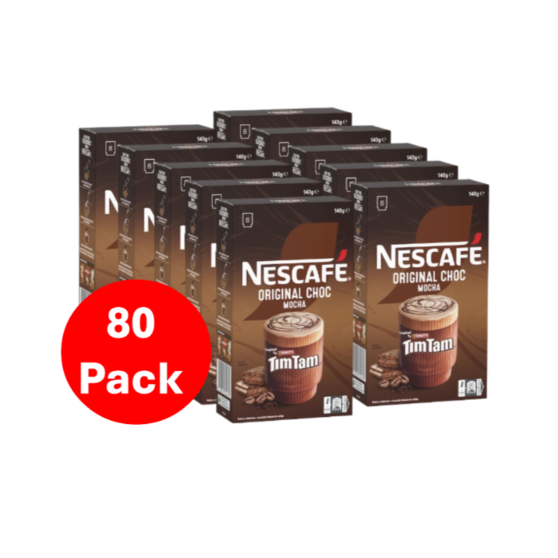 Nescafe Original Choc Mocha Tim Tam Coffee Sachets 80 Pack