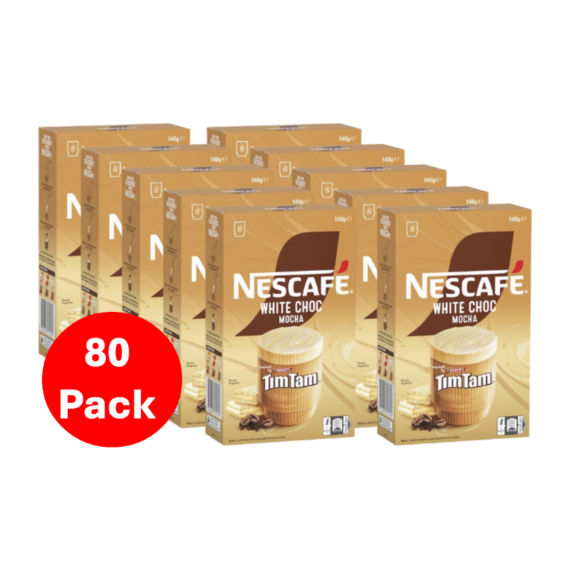 Nescafe White Chocolate Mocha Tim Tam Coffee Sachets 80 Pack