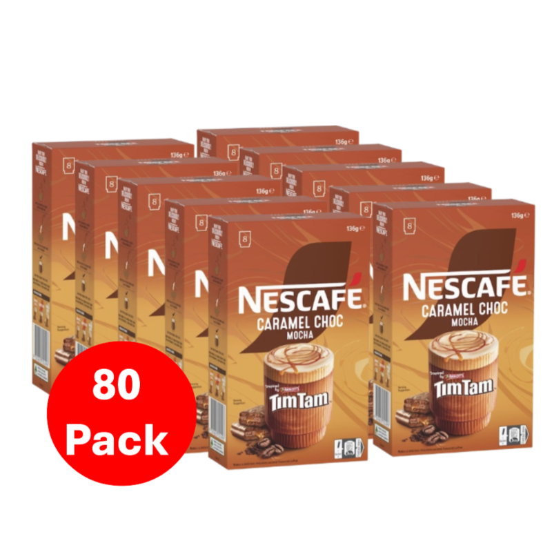 Nescafe Caramel Choc Mocha Tim Tam Coffee Sachets 80 Pack