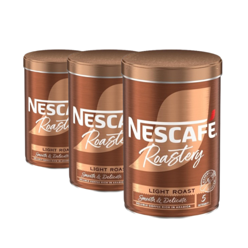 3 x Nescafe Roastery Light Roast Soluble Instant Coffee 95g