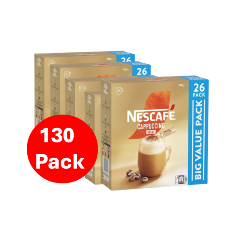 Nescafe Decaf Capuccino Sachets Big Value 130 Pack