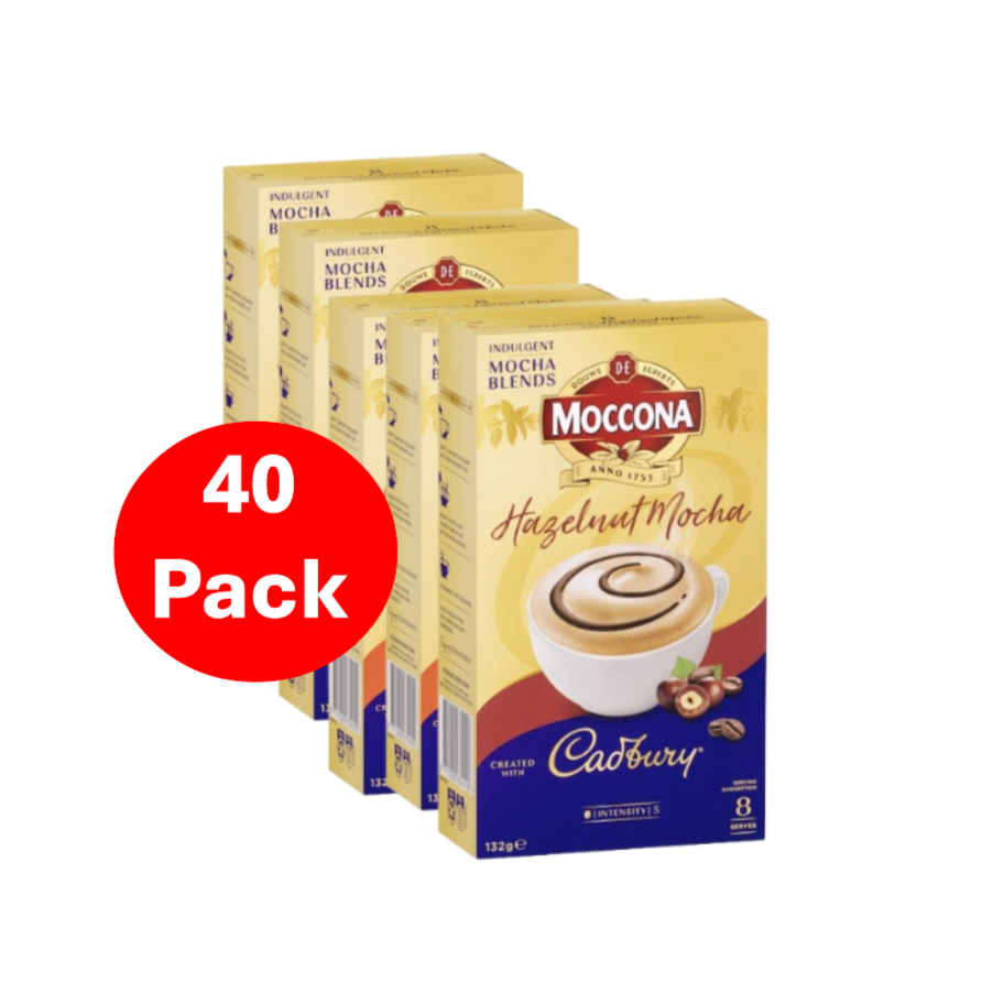 Moccona Cadbury Hazelnut Mocha Sachets 40 Pack
