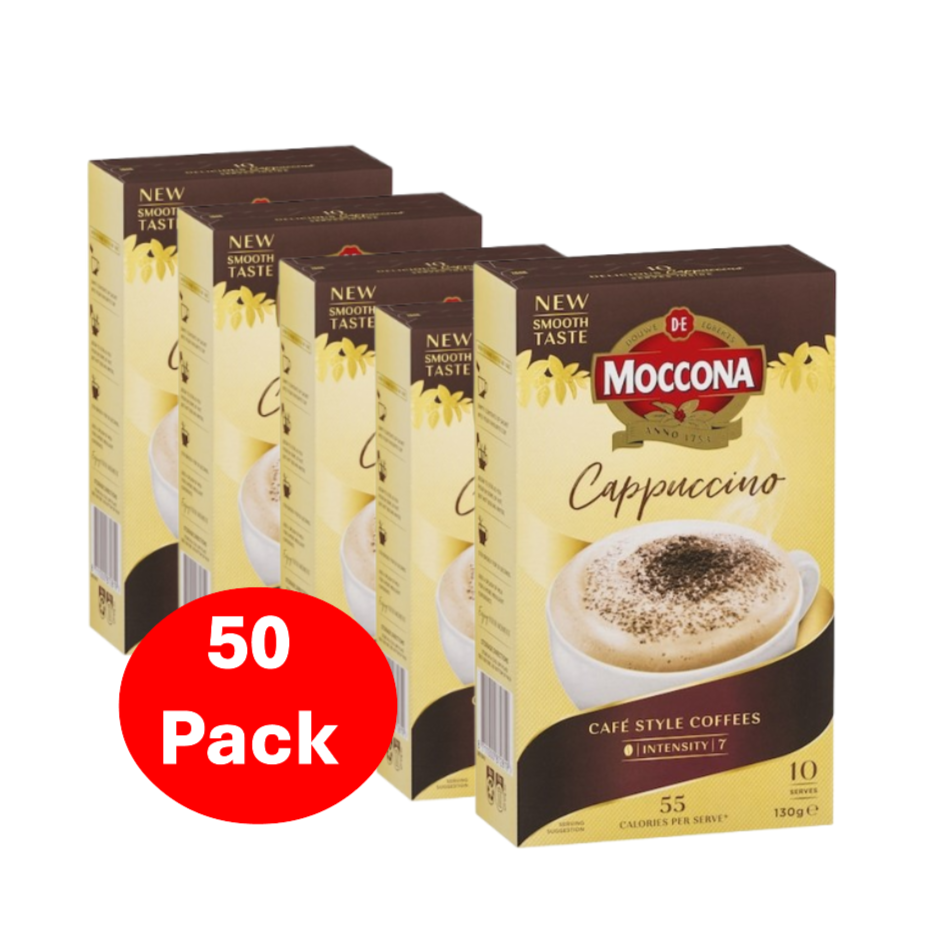 Moccona Coffee Sachets Cappuccino 50 Pack
