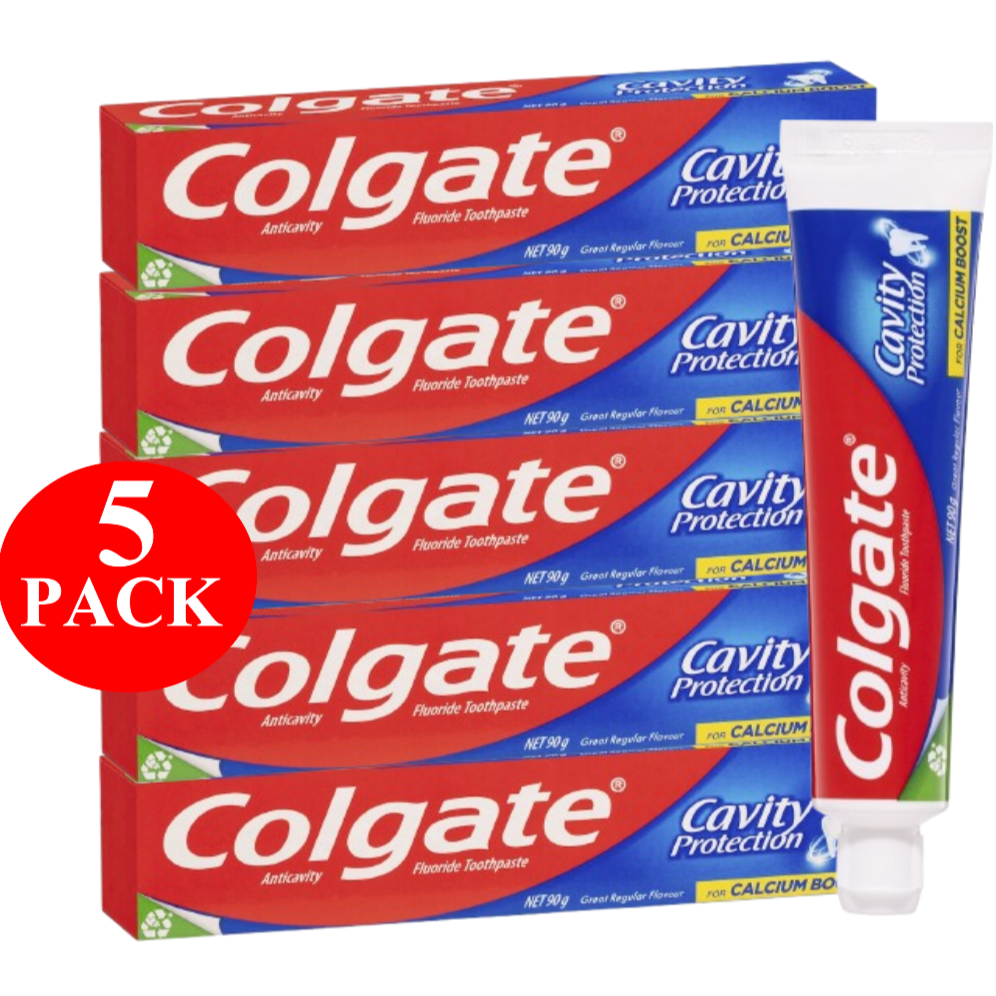 5 x Colgate Cavity Protection Toothpaste Great Regular Flavour 90g