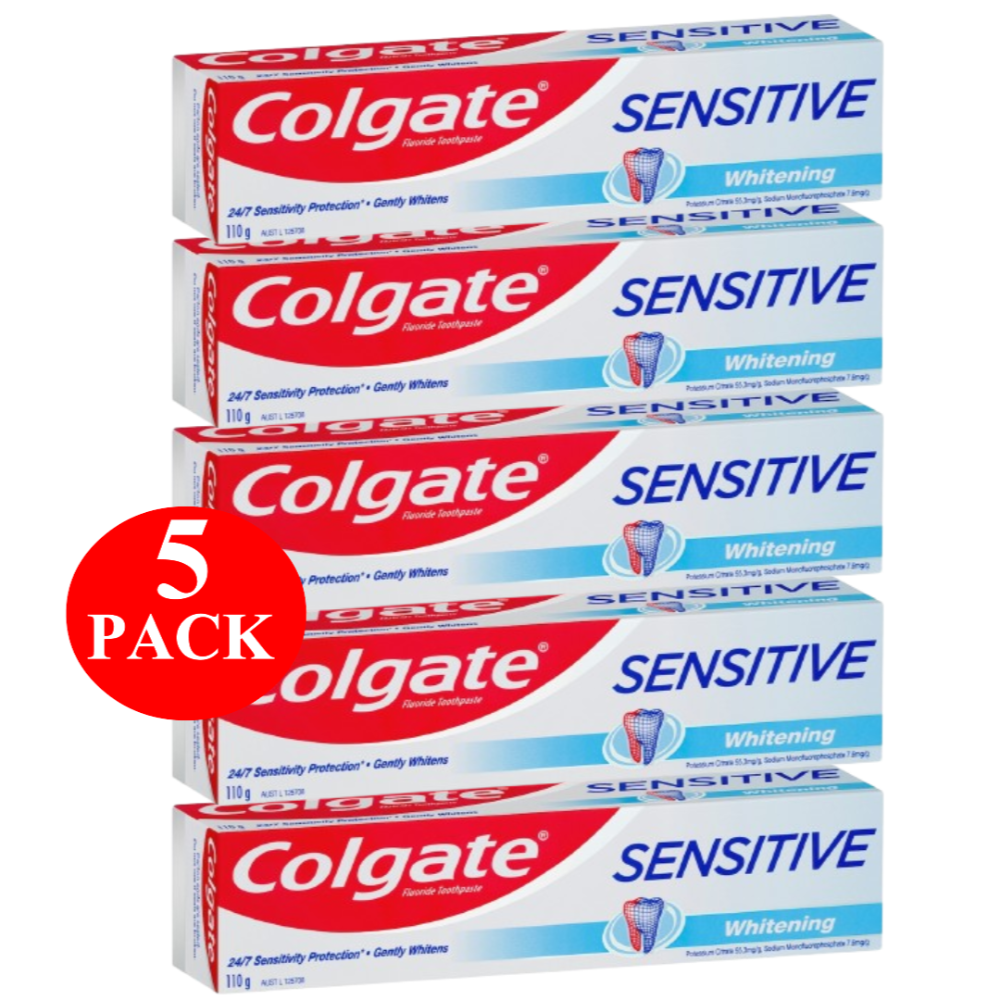 5 x Colgate Sensitive Toothpaste Whitening 110g