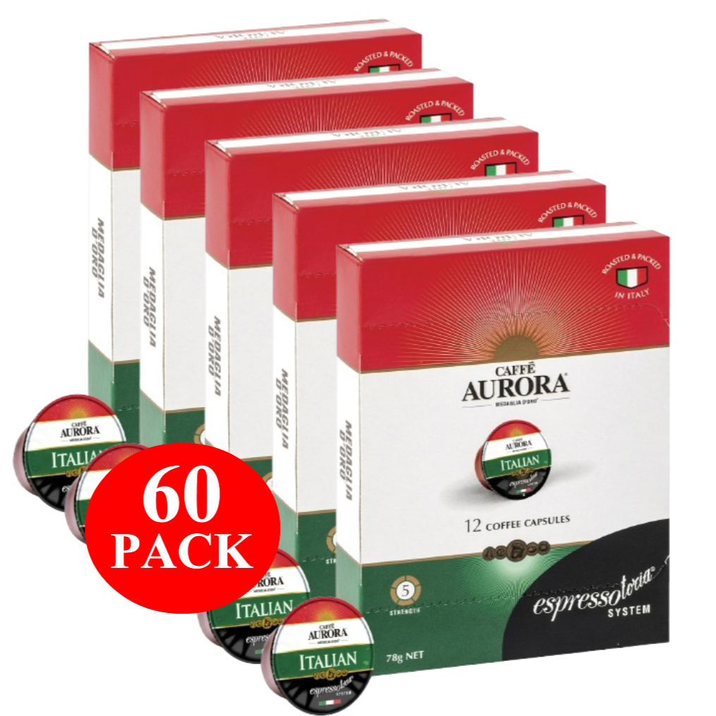 Caffe Aurora Italian Coffee Capsules 60 Pack