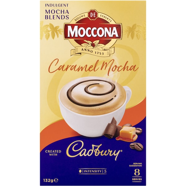 Moccona Cadbury Caramel Mocha Sachets 80 Pack