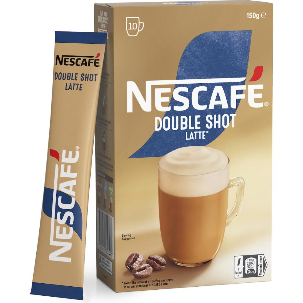 Nescafe Double Shot Latte Coffee Sachets 100 Pack