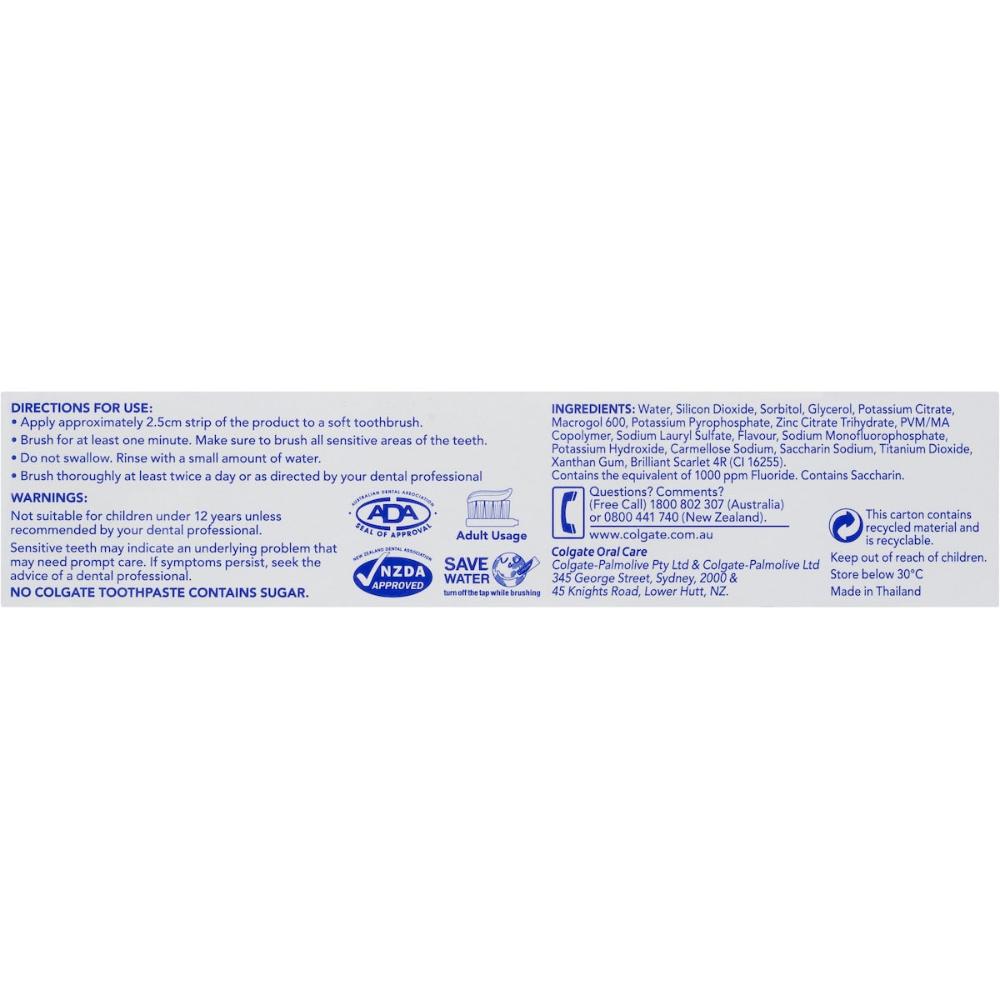 5 x Colgate Sensitive Toothpaste Multi Protection 110g