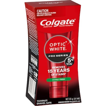 2 x Colgate Teeth Whitening Toothpaste Pro Optic White Vividly Fresh 80g