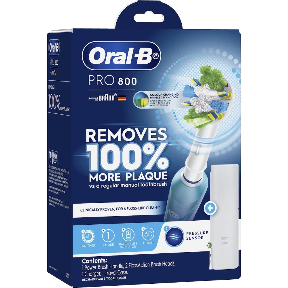 Oral-B Pro 800 Floss Action Clean Blue Electric Toothbrush each