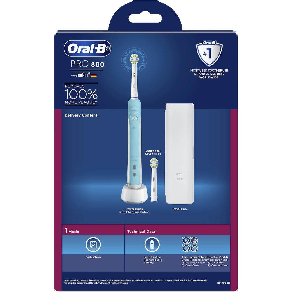 Oral-B Pro 800 Floss Action Clean Blue Electric Toothbrush each