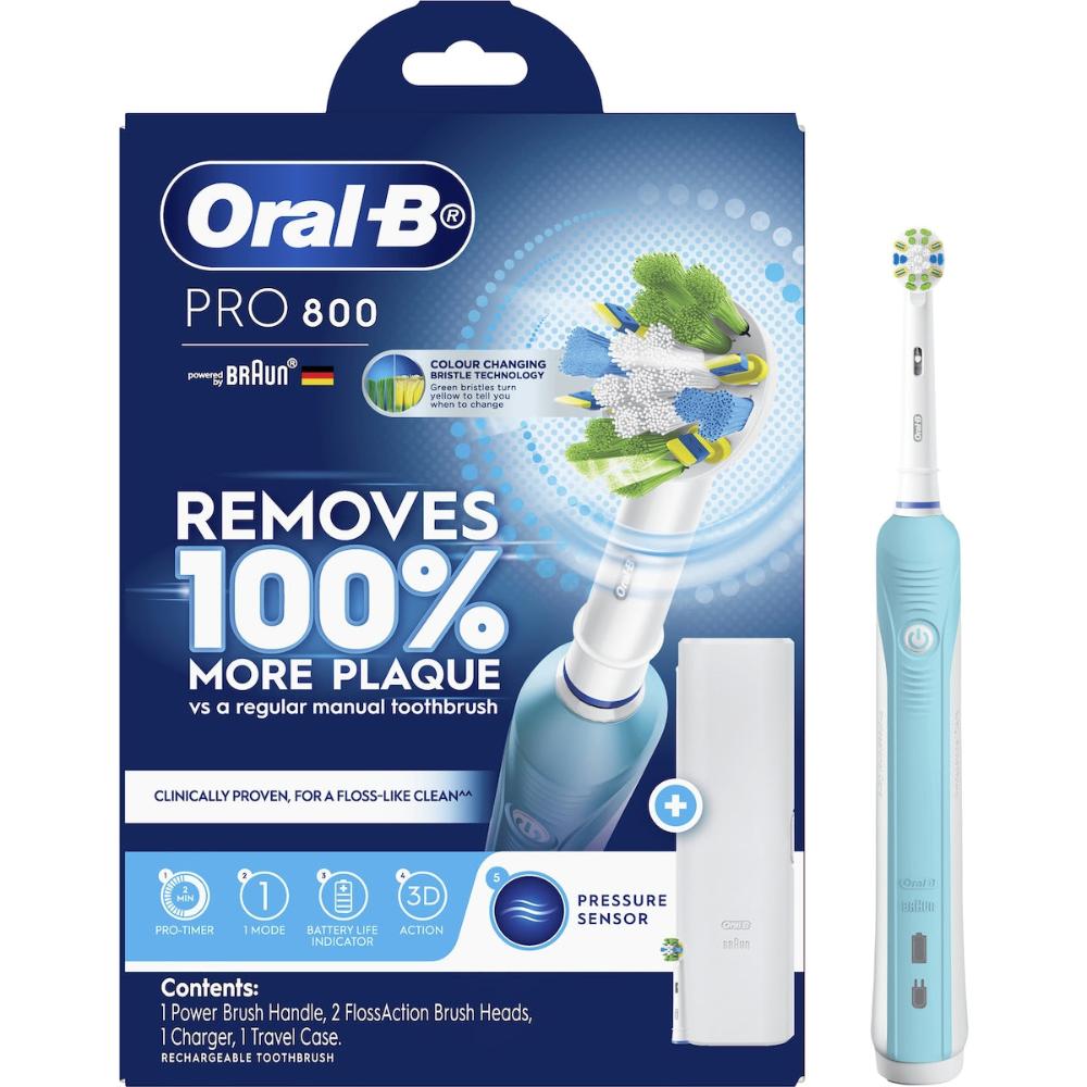 Oral-B Pro 800 Floss Action Clean Blue Electric Toothbrush each