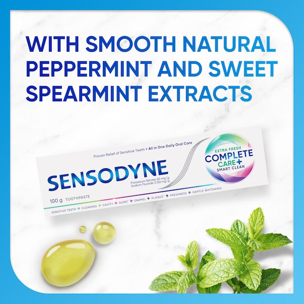 3 x Sensodyne Complete Care Extra Fresh Sensitivity Toothpaste 100g