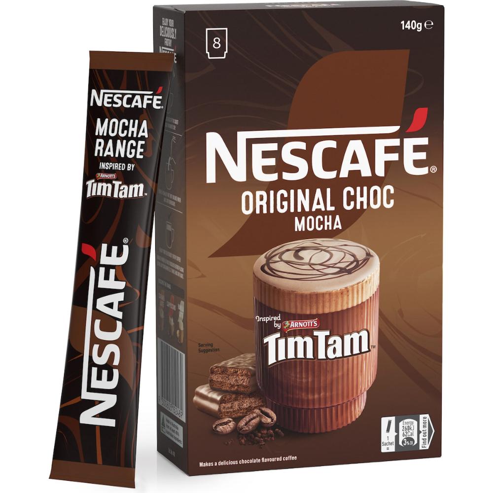 Nescafe Original Choc Mocha Tim Tam Coffee Sachets 80 Pack