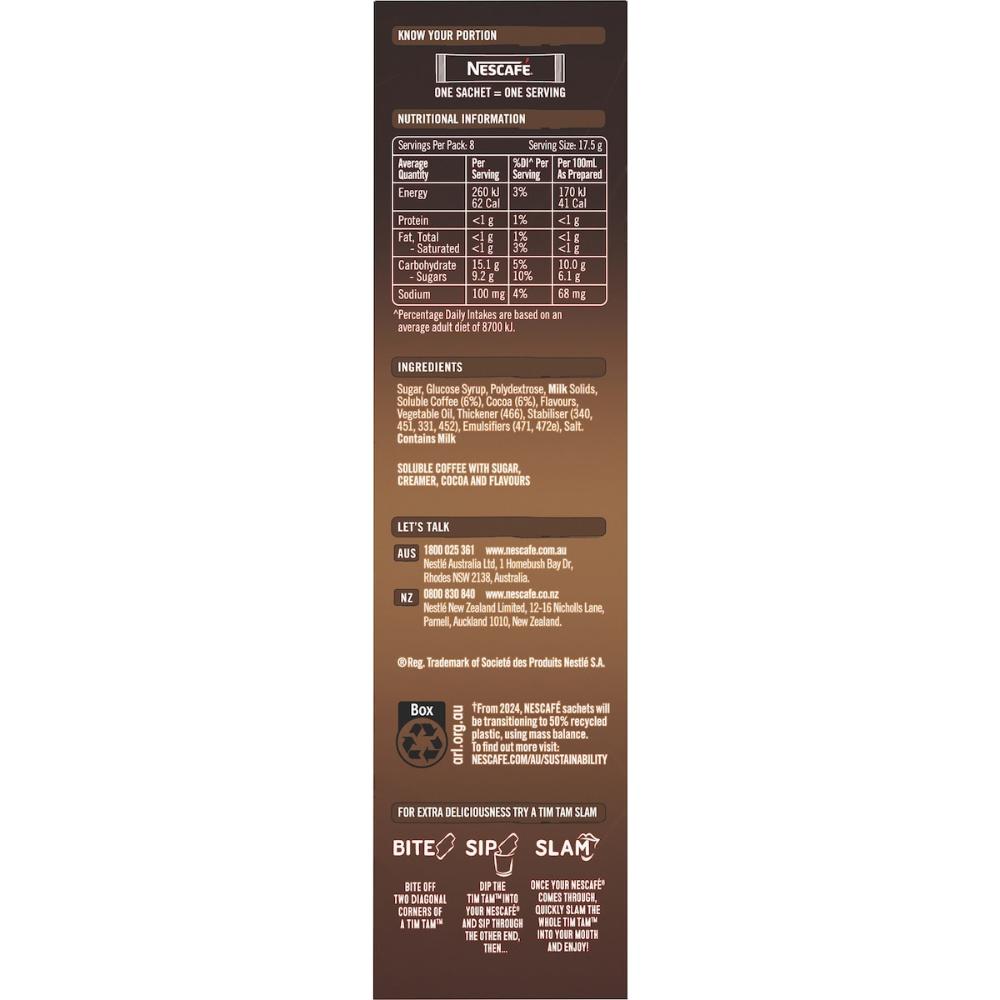 Nescafe Original Choc Mocha Tim Tam Coffee Sachets 80 Pack
