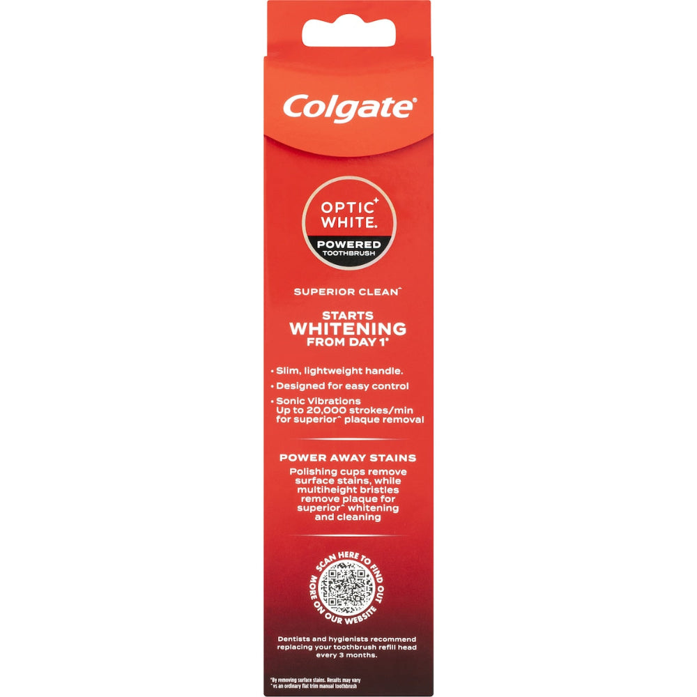 Colgate Battery Powered Toothbrush Whitening Optic White each