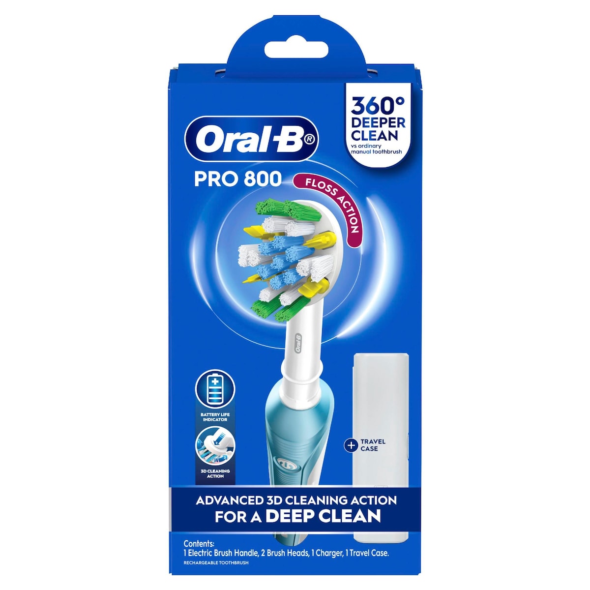 Oral-B Pro 800 Electric Toothbrush Floss Action Set each