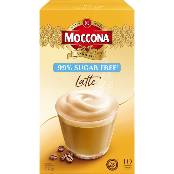 Moccona Coffee Sachets Sugar Free Latte (50 serves)