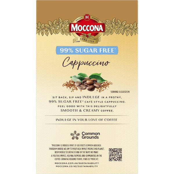 Moccona Coffee Sachets Sugar Free Cappuccino (50 serves)