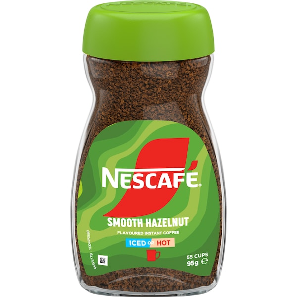 3x Nescafe Smooth Hazelnut Flavoured Instant Coffee 95g