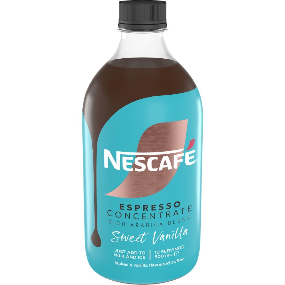 3 x Nescafe Espresso Concentrate Sweet Vanilla Liquid Coffee 500ml