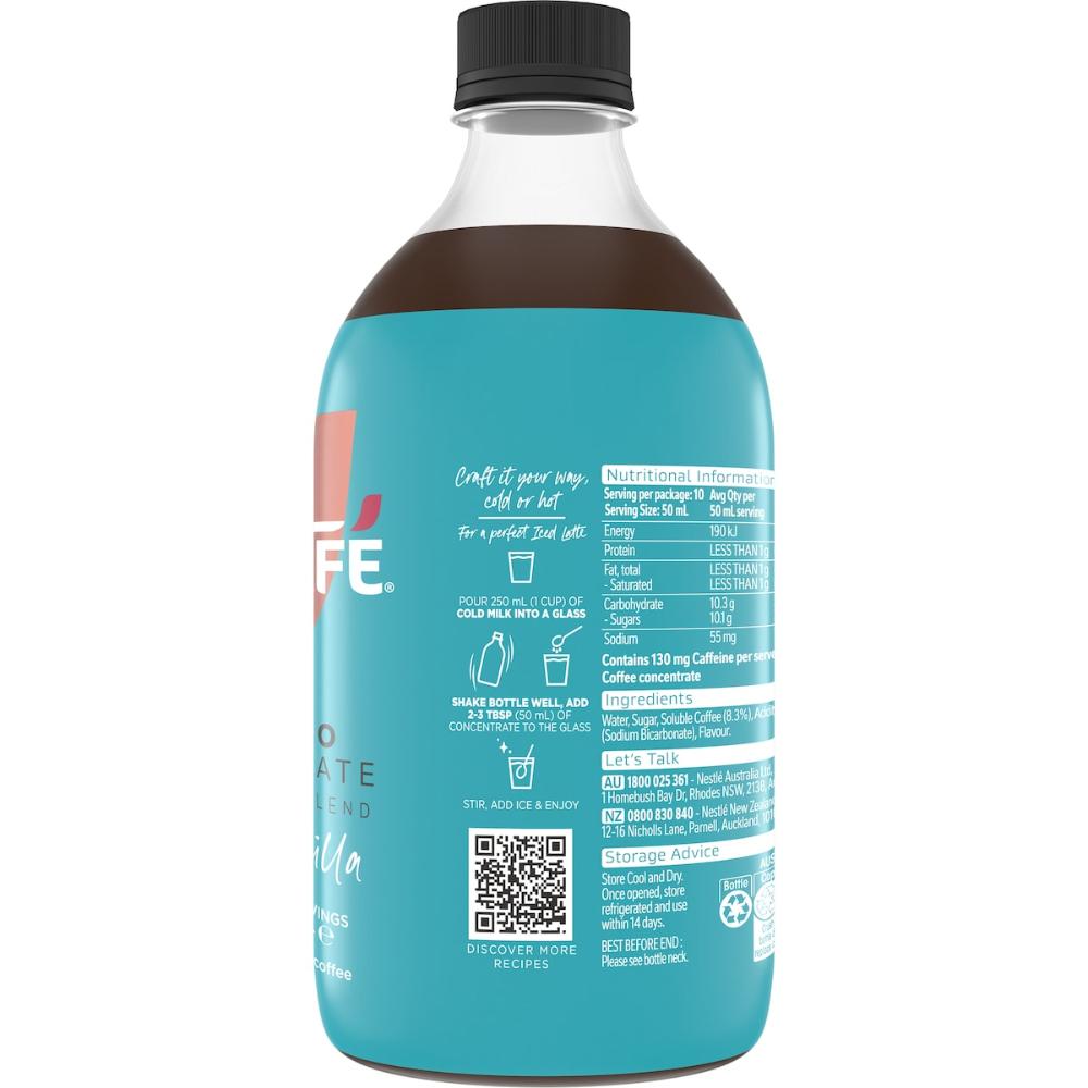 3 x Nescafe Espresso Concentrate Sweet Vanilla Liquid Coffee 500ml