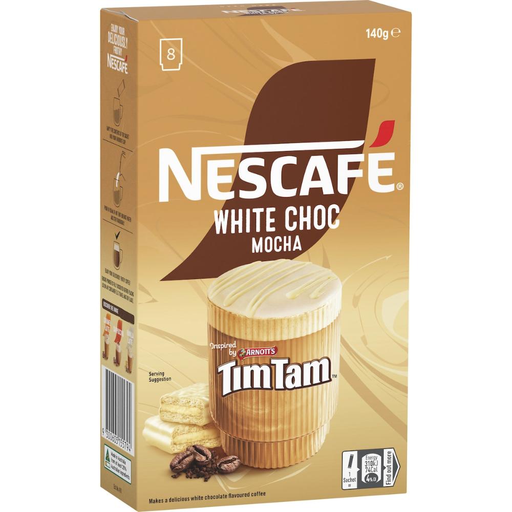 Nescafe White Chocolate Mocha Tim Tam Coffee Sachets 80 Pack