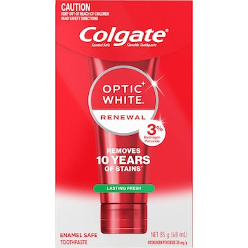3 x Colgate Teeth Whitening Toothpaste Optic White Renewal Lasting 85g