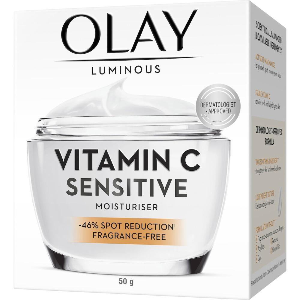 2 x Olay Luminous Vitamin C Moisturiser Sensitive 50g