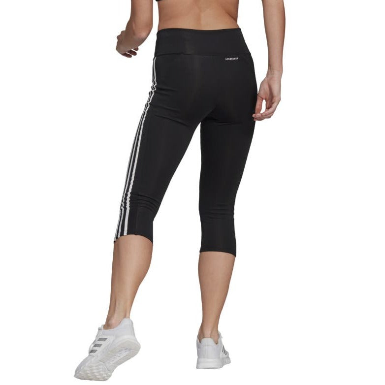 Adidas Women's 3 Stripe 3/4 Tights - Black/White